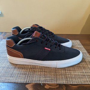 Levi's Lancer Casual Sneakers Shoes, Navy/Brown, Men's size 10.5